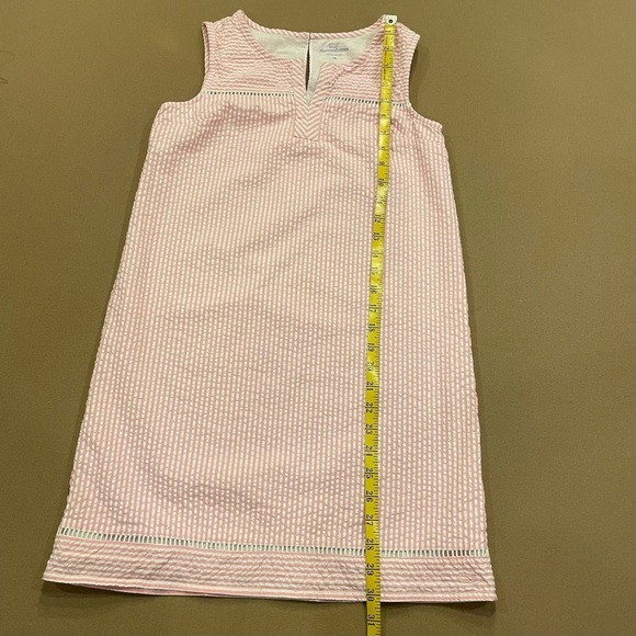 Vineyard Vines Pink & White Seersucker Sleeveless Dress Size 14 - Picture 11 of 11